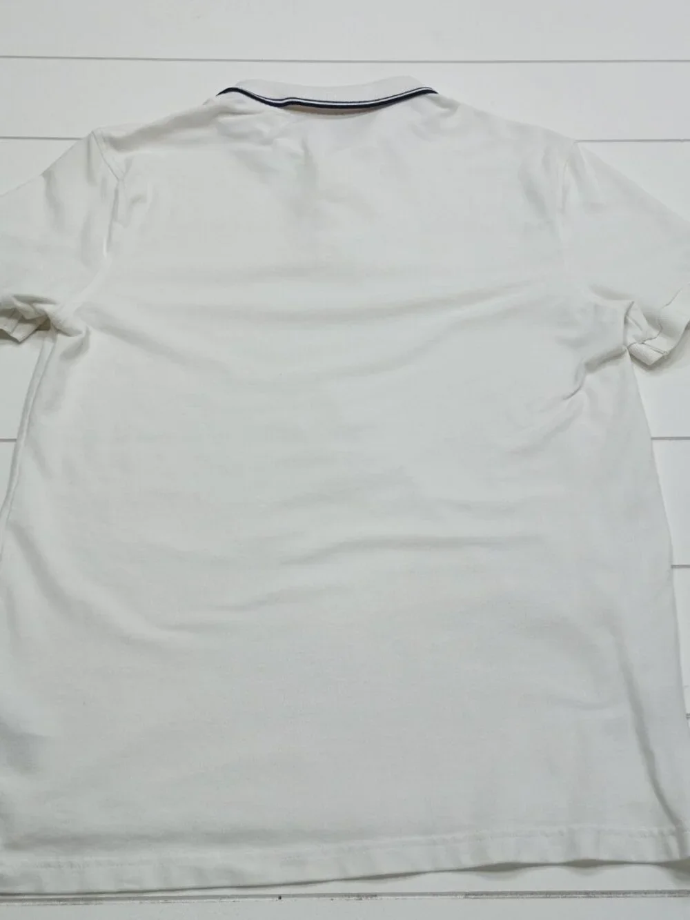 J.Crew Flex Pique Polo Shirt Medium White Tipped Collar Cotton Preppy Classic